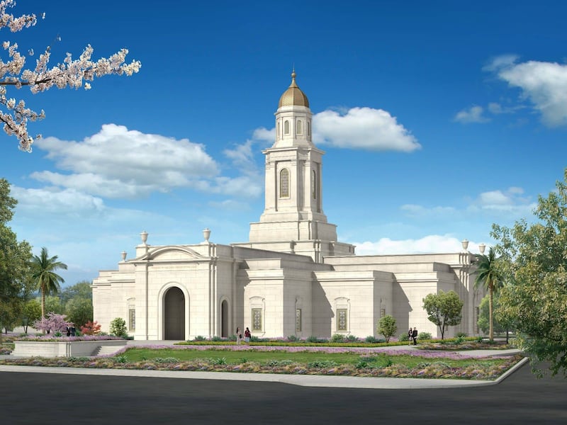 A rendering of the Bacolod Philippines Temple.<br>