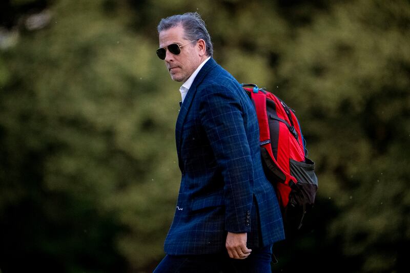 Hunter Biden, son of President Joe Biden, walks from Marine One upon arrival at Fort McNair, June 25, 2023, in Washington.