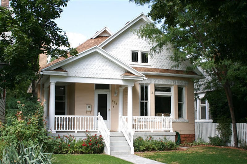 This small Victorian-style home rediscovered its charm with a full exterior face-lift restoring the look and materials. The house was designed with in 1902.