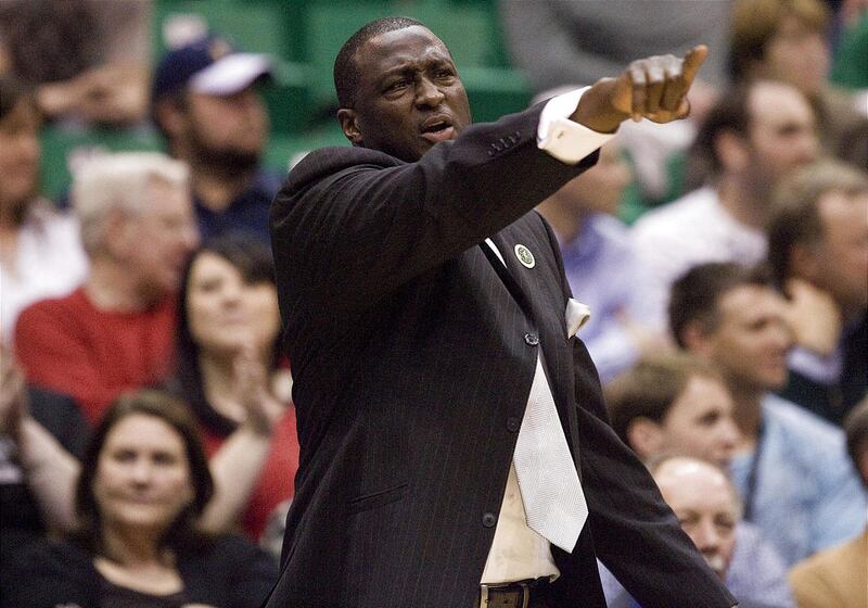 Utah's head coach Tyrone Corbin as the Utah Jazz host the Portland Trail Blazers at Energy Solutions Arena in Salt Lake City on Thursday, April 7, 2011.