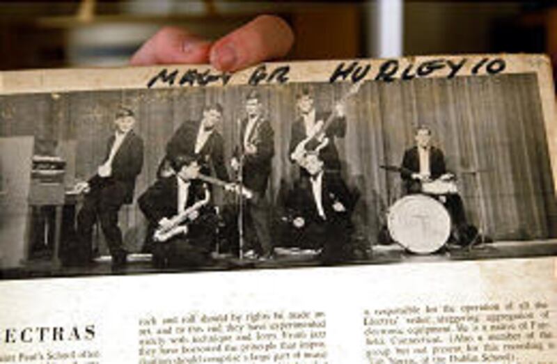 Democratic presidential candidate John Kerry's band wasn't very good. Kerry is standing at right, with bass guitar.