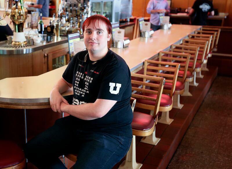 Patrick Benson-Kingsland poses for a portrait in the Rio Grande Cafe in Salt Lake City on Friday, Aug. 3, 2018. Benson-Kingsland left a five star review of the restaurant on Google.
