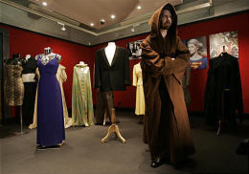 Costumes and memorabilia from TV, films hit the auction block.