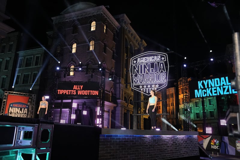 Ally Tippetts Wootton and Kyndal McKenzie go head-to-head on “American Ninja Warrior.”
