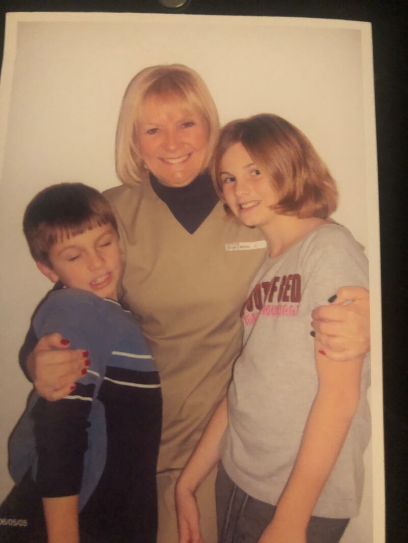 Judy Henderson with her children, Chip and Angel