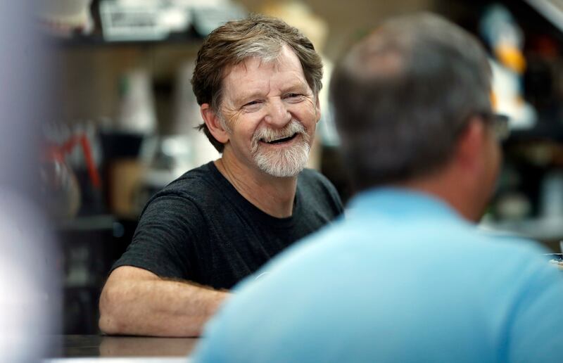 Baker Jack Phillips, owner of Masterpiece Cakeshop, manages his shop Monday, June 4, 2018, in Lakewood, Colo., after the U.S. Supreme Court ruled that he could refuse to make a wedding cake for a same-sex couple because of his religious beliefs did not vi