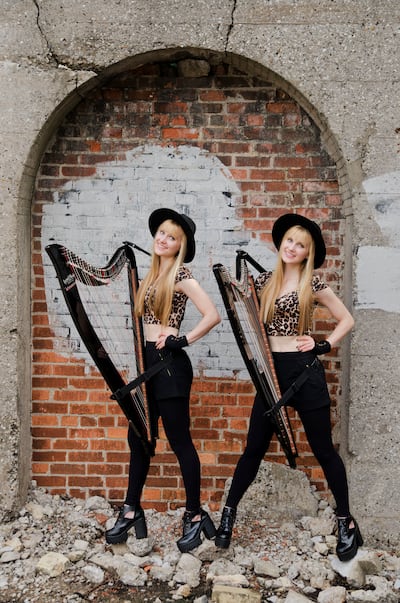 The tight-knit Kitt sisters have embraced their wide variety of similarities for as long as they can remember. In addition to being harp virtuosos, both sisters are third-degree black belts in taekwondo, have competed multiple times at Junior Olympic swim