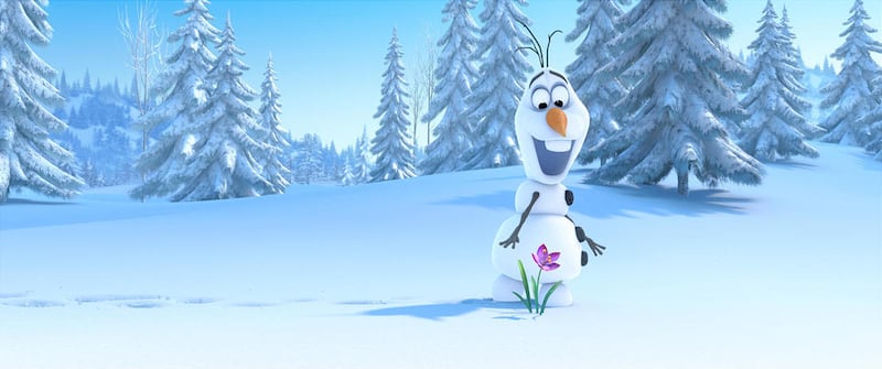 “Frozen” (Pictured) Olaf. 2013 Disney. All Rights Reserved.