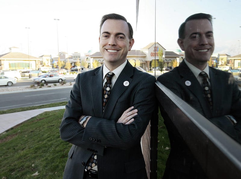 Mike Winder, mayor of West Valley City, poses outside his office in West Valley Tuesday, November 8, 2011.