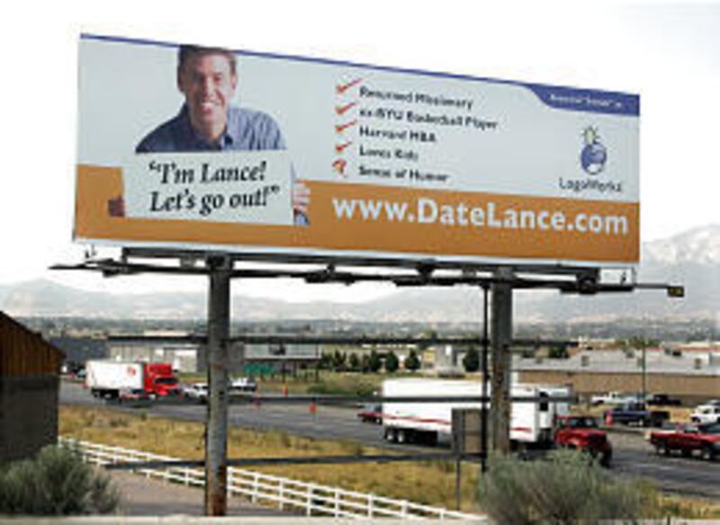 A billboard along I-15.