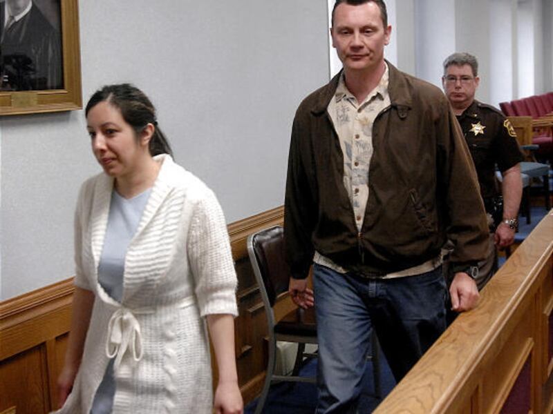 Leilani and Dale Neumann are seen in Wausau, Wis., last year. Dale Neumann is being tried in the death of his ill daughter. His wife has already been convicted.