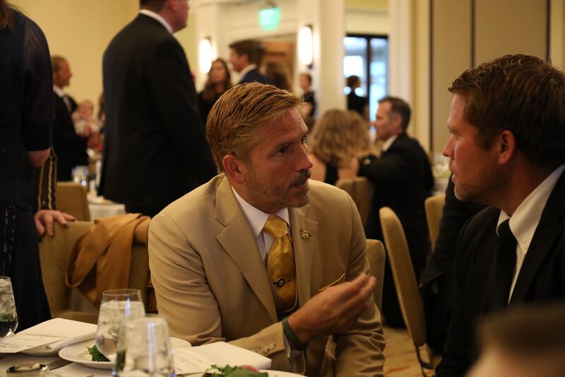 Actor Jim Caviezel speaks to Tim Ballard, the founder and CEO of Operation Underground Railroad. Caviezel recently spent a few days shadowing Ballard before he portrays him in the 2019 film, "The Sound of Freedom."