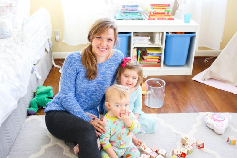 Jeni Awerkamp is pictured with her daughters.