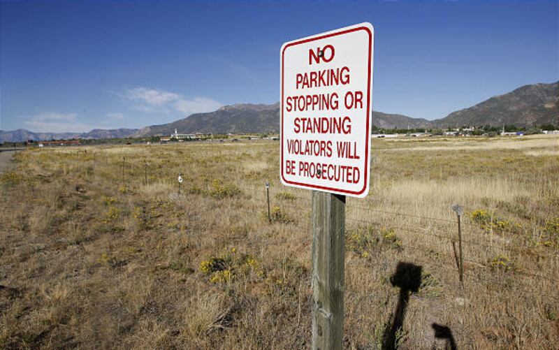 Hill Air Force Base and other bases typically buy up buffer space next to the airfield, such as this property south of the base's airfield, to head off clashes with urban development.
