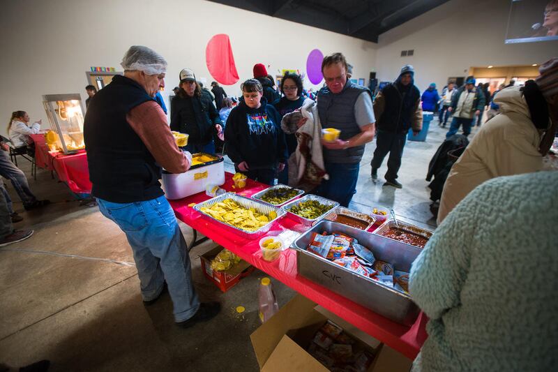 The Christian Life Center and Rescue Mission of Salt Lake, host a day-long party in Salt Lake City on Jan. 1, 2016, to help the homeless members of the community.