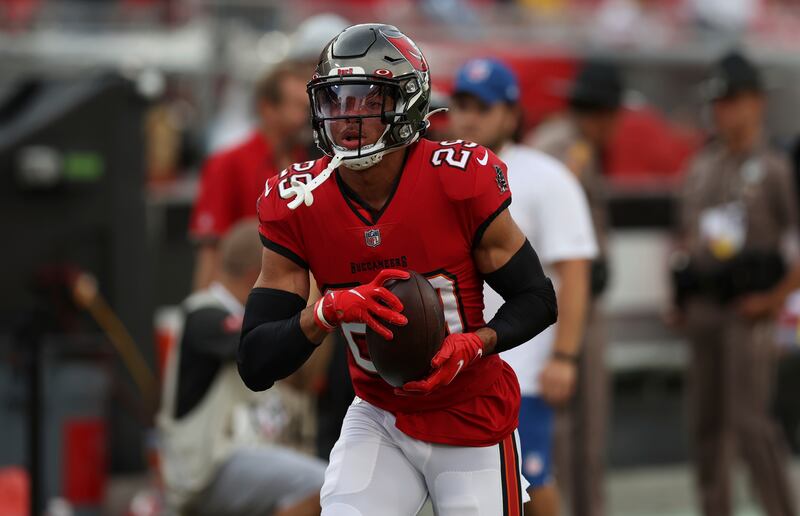 Tampa Bay Buccaneers cornerback Chris Wilcox (29) before an NFL preseason game.