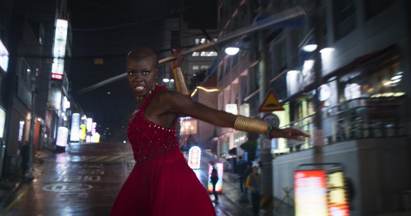 Okoye (Danai Gurira) in Marvel Studios' "Black Panther."
