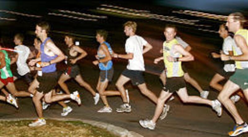 Runners race in the Deseret Morning News Marathon and 10K.