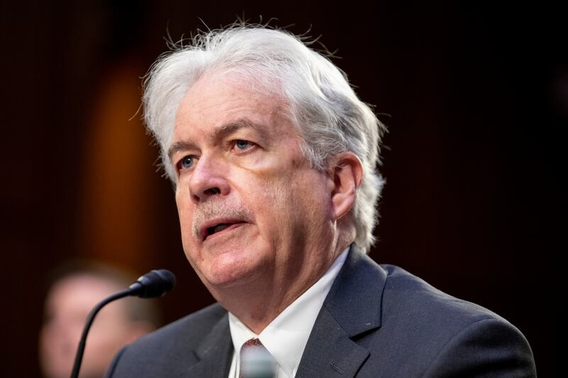 Central Intelligence Agency Director William Burns speaks during a Senate Intelligence Committee hearing to examine worldwide threats on Capitol Hill in Washington, March 8, 2023.