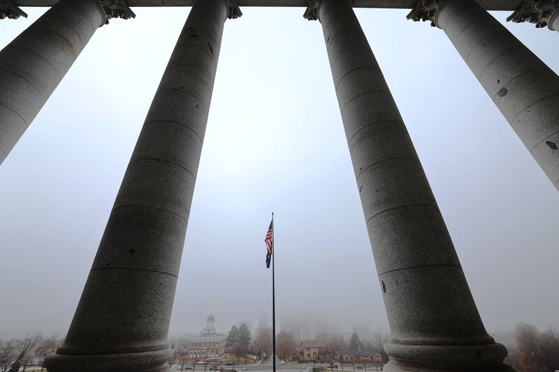 The Capitol is surrounded by fog on the first day of the Utah Legislature’s 2023 session in Salt Lake City on Jan. 17, 2023.