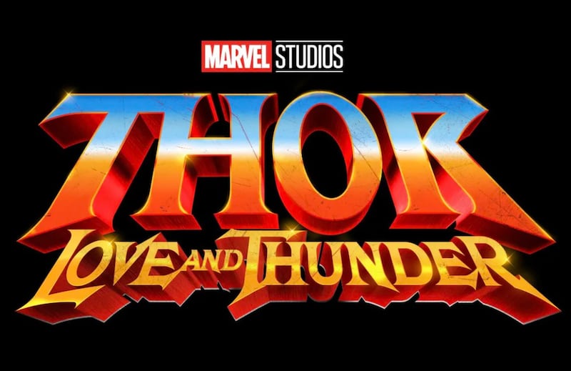 The new “Thor: Love and Thunder” logo.