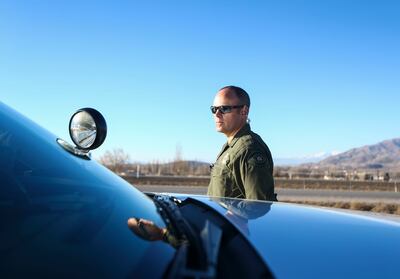 Utah County sheriff's deputy Greg Sherwood on Thursday, Jan. 31, 2019, revisits the Santaquin location where he was shot five years ago in the same chain of events that left Utah County Sheriff's Sgt. Cory Wride dead. Sherwood has been back on duty full t