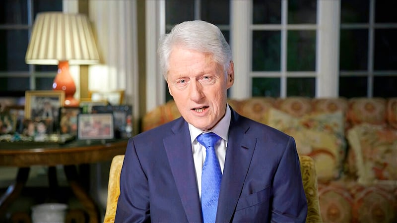 In this image from video, former President Bill Clinton speaks during the second night of the Democratic National Convention on Tuesday, Aug. 18, 2020.