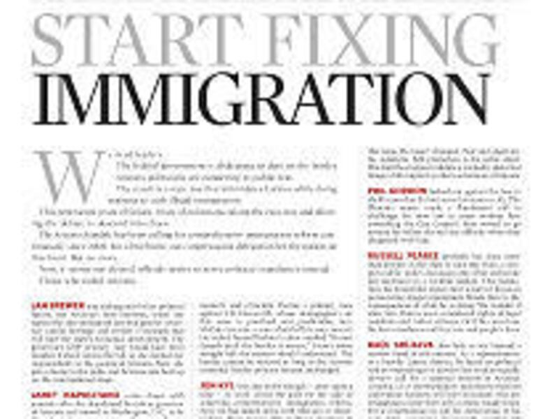 In this image provided by The Arizona Republic, the newspaper's front page from Sunday, May 2, 2010 is shown.