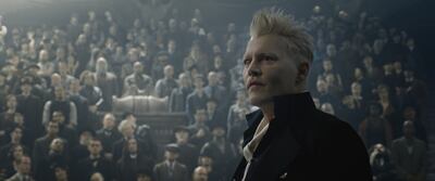 Johnny Depp as Grindelwald in "Fantastic Beasts: The Crimes of Grindelwald."