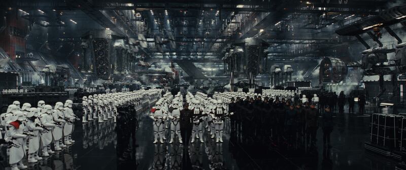Star Wars: The Last Jedi First Order hangar Photo: Lucasfilm Ltd. © 2017 Lucasfilm Ltd. All Rights Reserved.