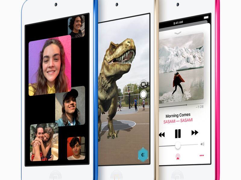 The new iPod Touch features Group FaceTime and AR experiences, a first for iPod.