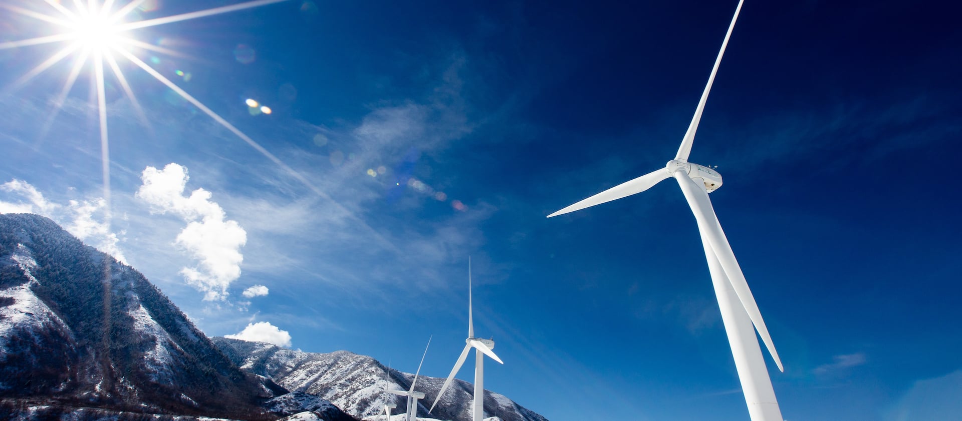 Wind turbines stand at the mouth of Spanish Fork Canyon in Spanish Fork on Feb. 18, 2021.