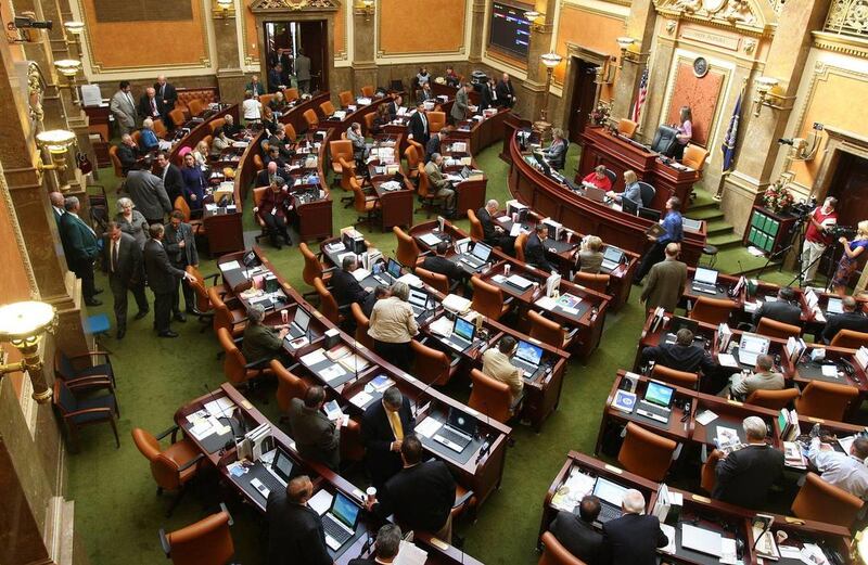 during a special session of the Utah State Legislature about congressional redistricting maps Monday, Oct. 17, 2011, in Salt Lake City, Utah.