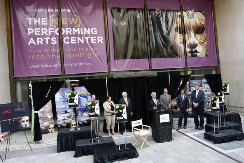 Salt Lake City Mayor Ralph Becker makes an announcement regarding the new Utah Performing Arts Center proposed to be built on Salt Lake City's Main Street between 100 and 200 South  in Salt Lake City on Wednesday, August 15, 2012.