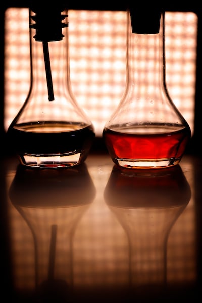 Some of the ingredients found at the bar where non-alcoholic drinks are prepared. Sam Thonis, 31, and Regina Dellea, 29, opened Getaway, an alcohol-free bar in Brooklyn, New York, on April 9, 2019. The bar, photographed Saturday, July 27, 2019,  serves mi