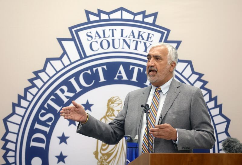 Salt Lake County District Attorney Sim Gill announces his office had filed motions to vacate the convictions of two people.