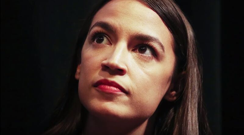 This image of Rep. Alexandria Ocasio-Cortez was featured in a Memorial Day tribute video between Fresno Grizzlies games Monday that equated Ocasio-Cortez to Fidel Castro and Kim Jong Un.