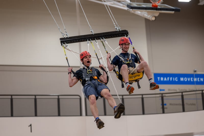 Students participate in I-Night activities during BYU-Idaho's new student orientation weekend on, Sept. 13, 2025.
