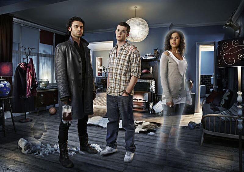 Aidan Turner, left, Russell Tovey and Lenora Crichlow are the stars of "Being Human."