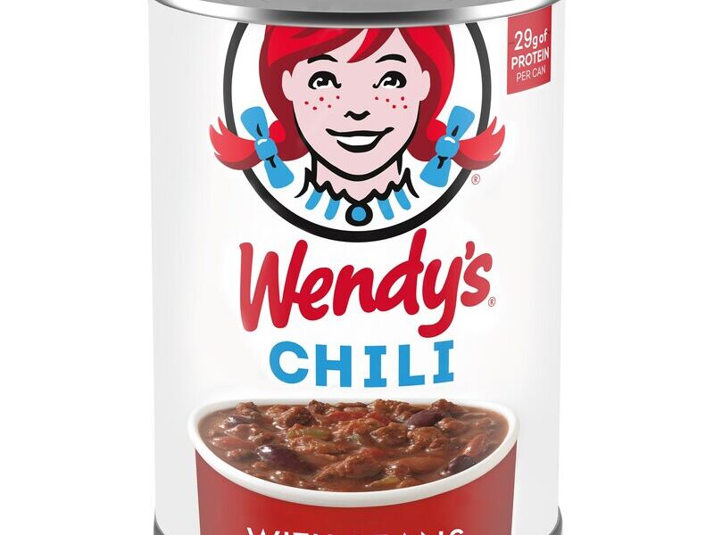 A can of Wendy’s Chili with Beans.