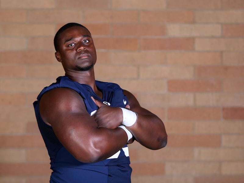 BYU's Tejan Koroma poses for a photo at BYU in Provo on Tuesday, Aug. 9, 2016.