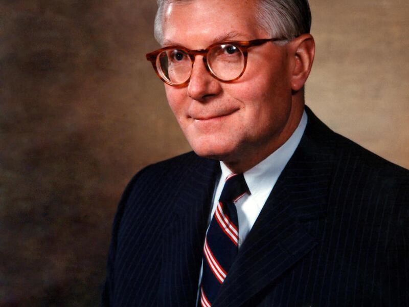 FILE - This undated file photo provided by Carnegie Mellon University shows William S. Dietrich II. Dietrich, the former steel executive turned philanthropist who pledged gifts to the University of Pittsburgh and Carnegie Mellon University last month tota