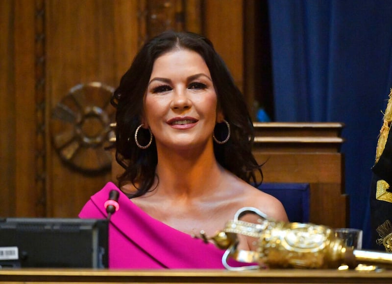 Catherine Zeta-Jones at the Guildhall, Swansea, Wales.