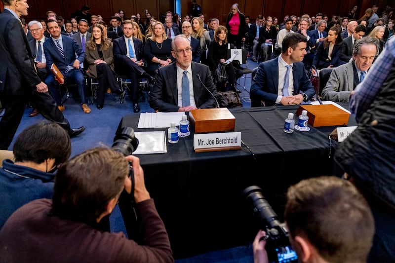 Live Nation Entertainment Inc. President and Chief Financial Officer Joe Berchtold appears to testify before a Senate Judiciary Committee hearing.