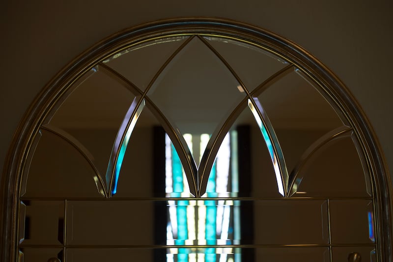 Artisan windows are in many locations in the Jordan River Utah Temple.
