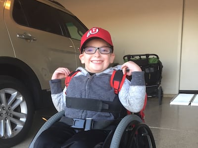 Jackson Ensminger, 6, has spina bifida. He and his family are fans of Aaron "Wheelz" Fotheringham.