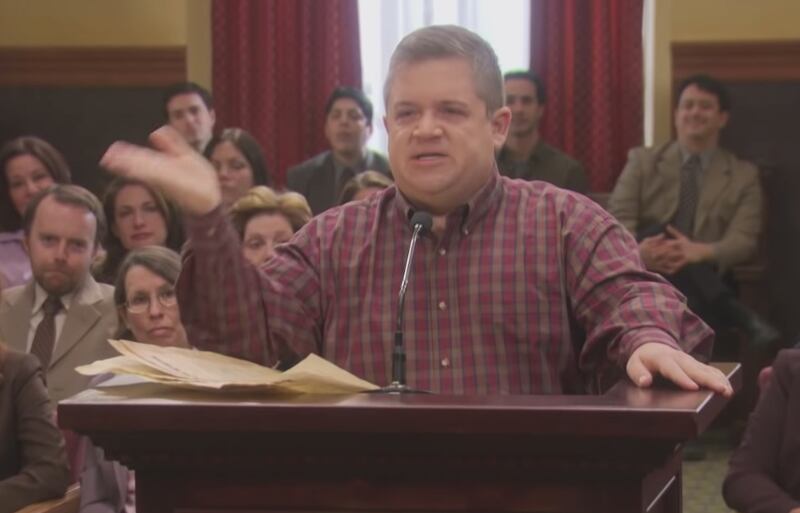 This week, a woman from Livingston County, Michigan, followed "Parks and Recreation's" Patton Oswalt’s lead and delivered a portion of his nine-minute filibuster during a Livingston County Board of Commissioners meeting to make a point about the board’s d