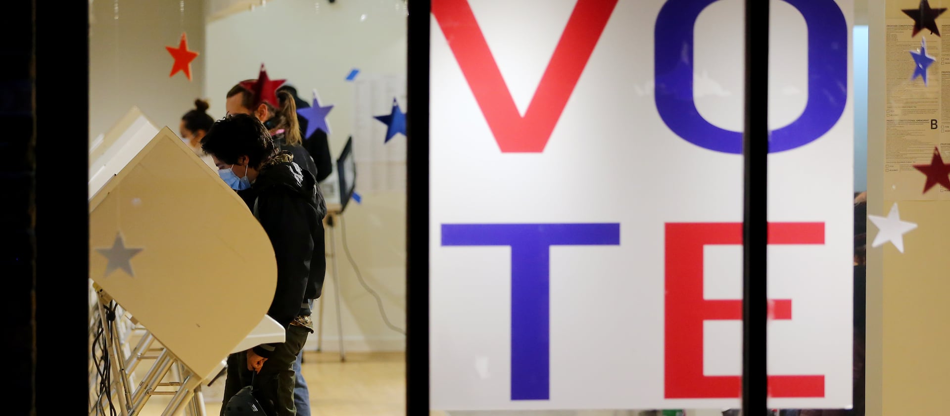 Voters cast their ballots at Trolley Square in Salt Lake City on Nov. 3, 2020.