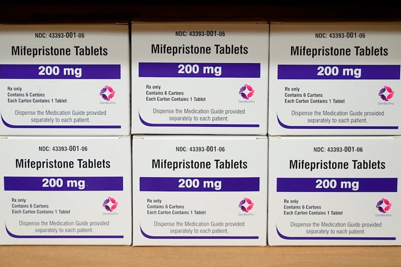 Boxes of the drug mifepristone sit on a shelf at the West Alabama Women’s Center in Tuscaloosa, Alabama.