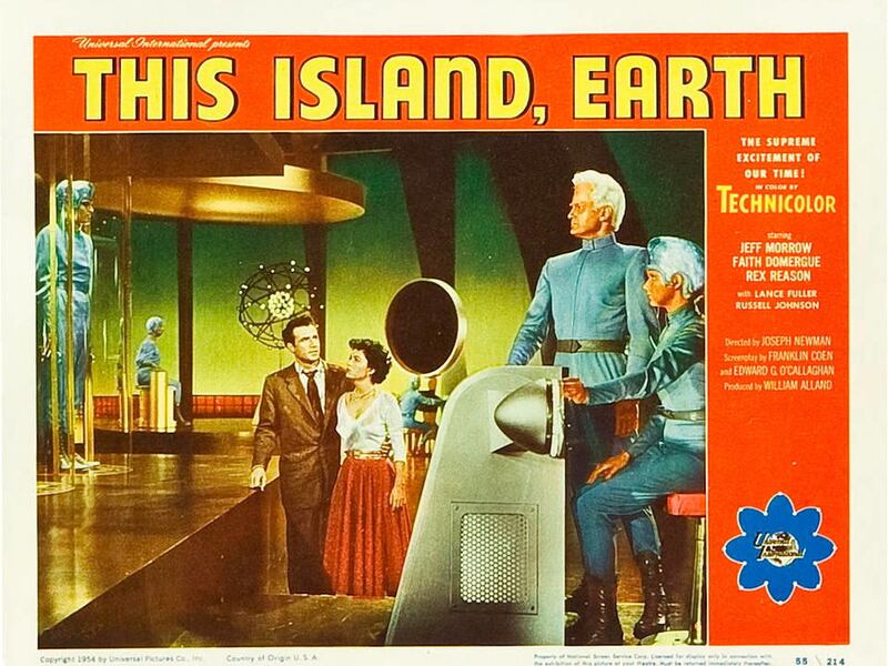 Two Earth scientists are kidnapped and find themselves on a spaceship in "This Island Earth," lampooned by "Mystery Science Theater 3000: The Movie," now on Blu-ray.